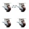 Service Caster 4 Inch Kingpinless Poly on Polyolefin Wheel Caster Set Brake and Swivel Lock SCC SCC-KP30S420-PPUR-SLB-BSL-4 - alternate 1